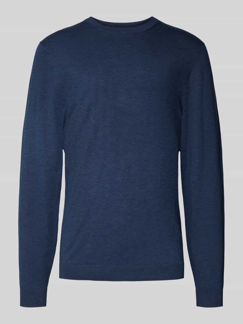 Gebreide pullover met geribde boorden