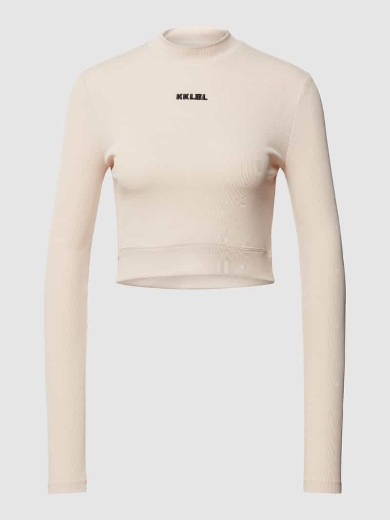 Karo Kauer Kort shirt met lange mouwen en opstaande kraag