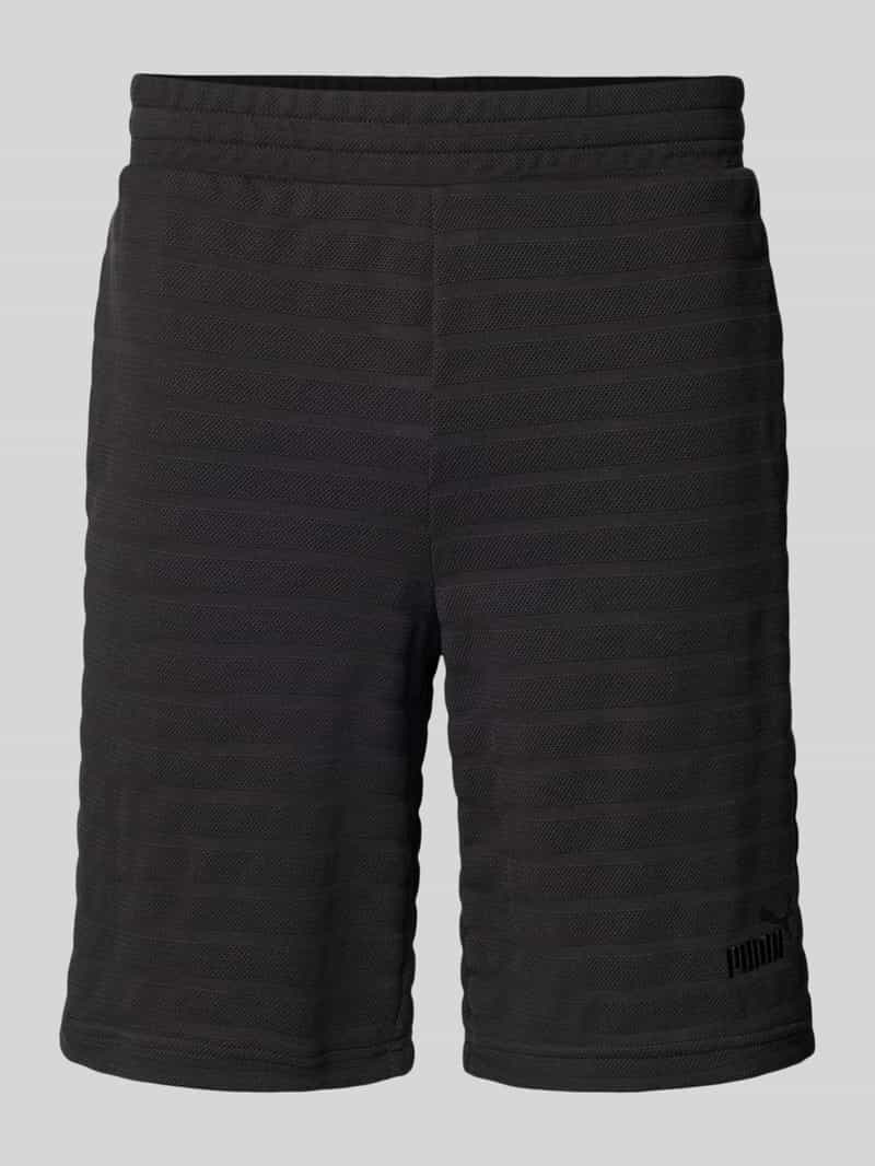PUMA PERFORMANCE Slim fit korte broek met structuurmotief model 'ESS ELEVATED'