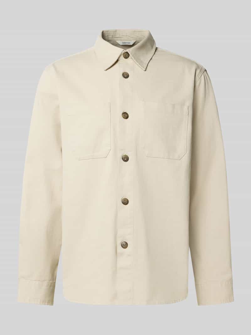 Selected Homme Regular fit overhemdjack van puur katoen model 'TRAVIS'