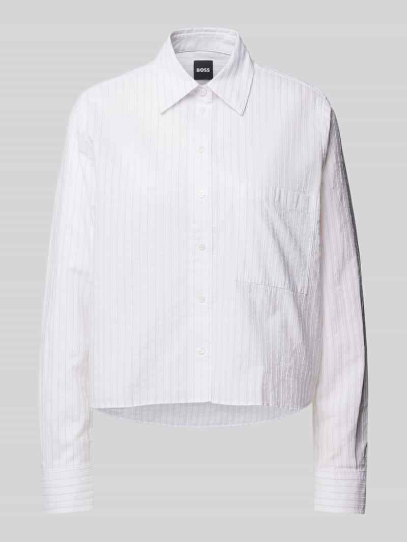 Boss Regular fit overhemdblouse met borstzak model 'Briella_Monday'