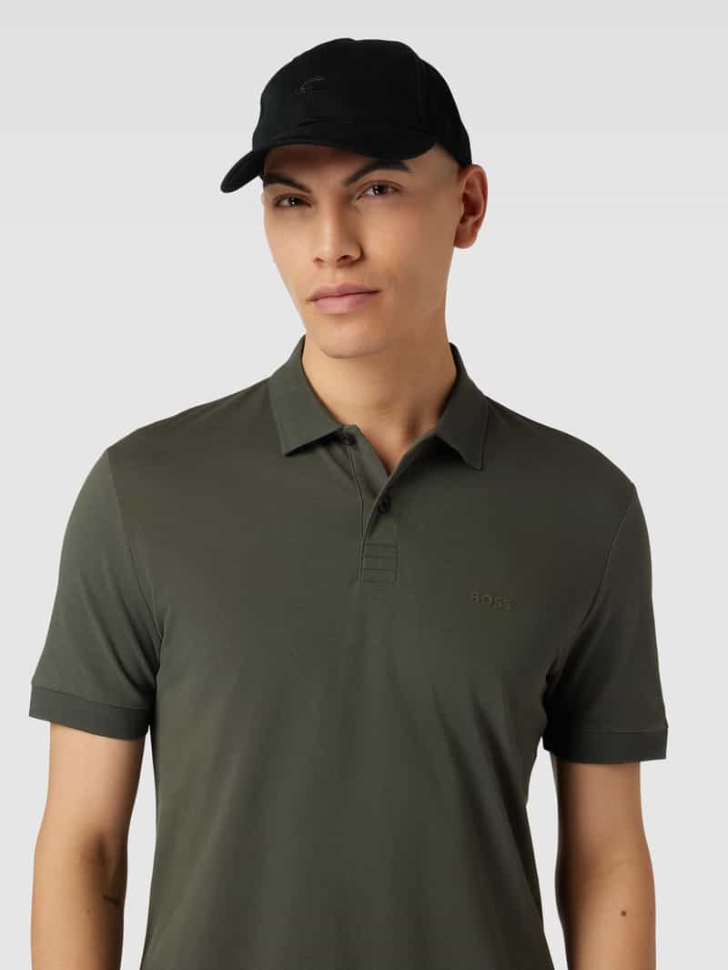 BOSS Green Poloshirt met labelprint model 'Pio'