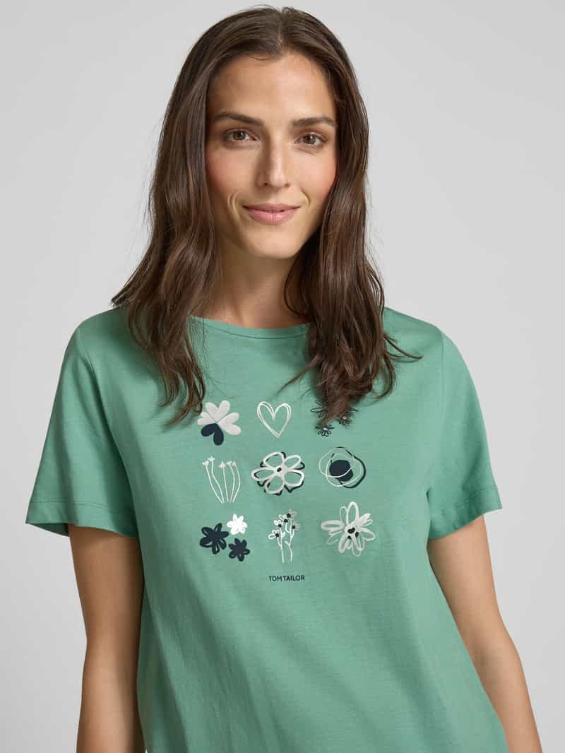 Tom Tailor Regular fit T-shirt van puur katoen