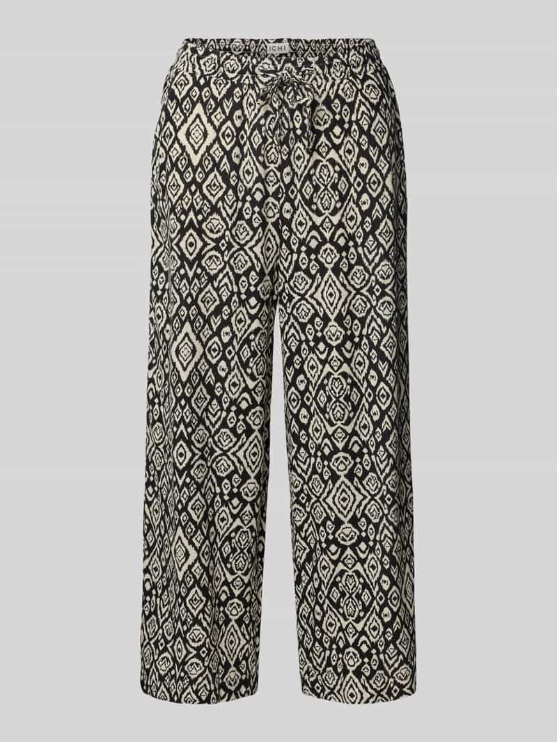 Ichi Stoffen broek met verkorte pasvorm model 'LINNO'