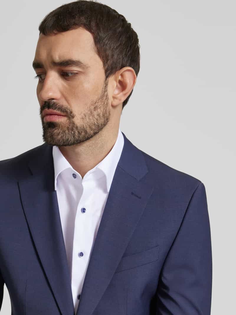 Eterna Regular fit zakelijk overhemd met effen structuur