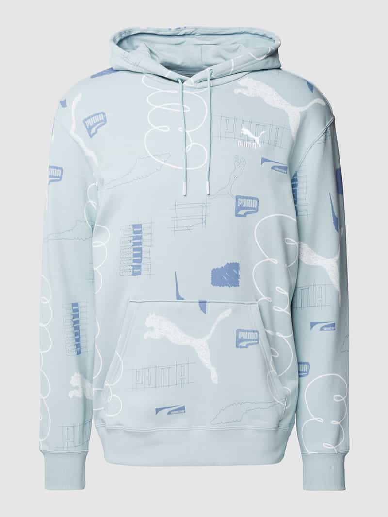 Hoodie met all-over labelmotief PUMA PERFORMANCE