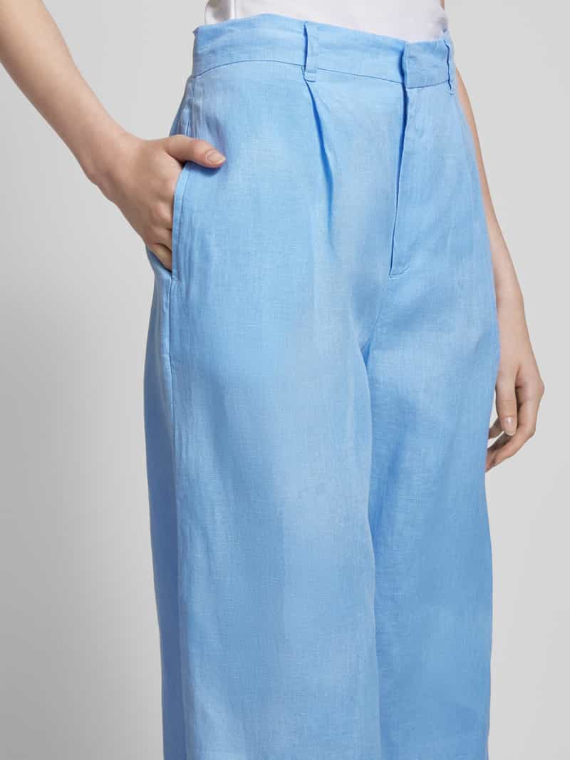 Gina Tricot Regular fit linnen broek met bandplooien model 'DENISE'
