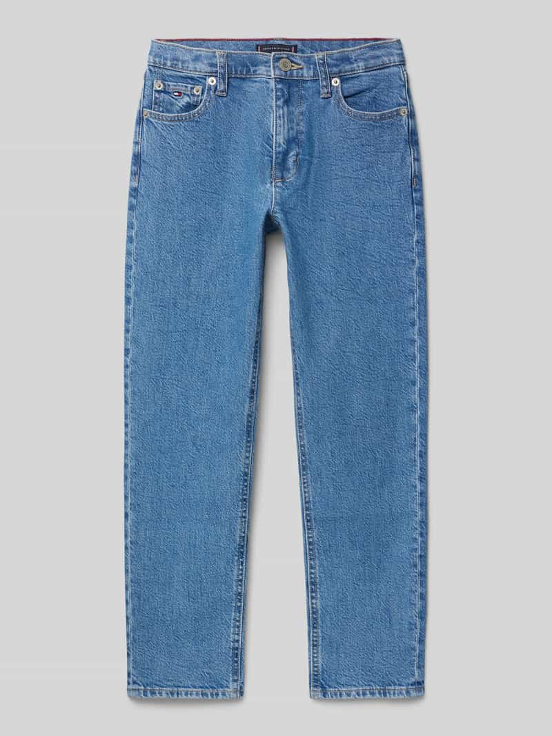 Tommy Hilfiger Teens Tapered fit jeans met labeldetails
