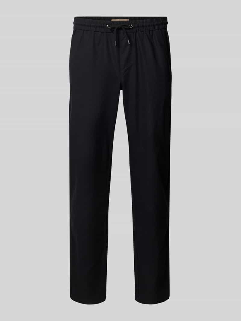 Blend Regular fit linnen broek met tunnelkoord model 'BAY'