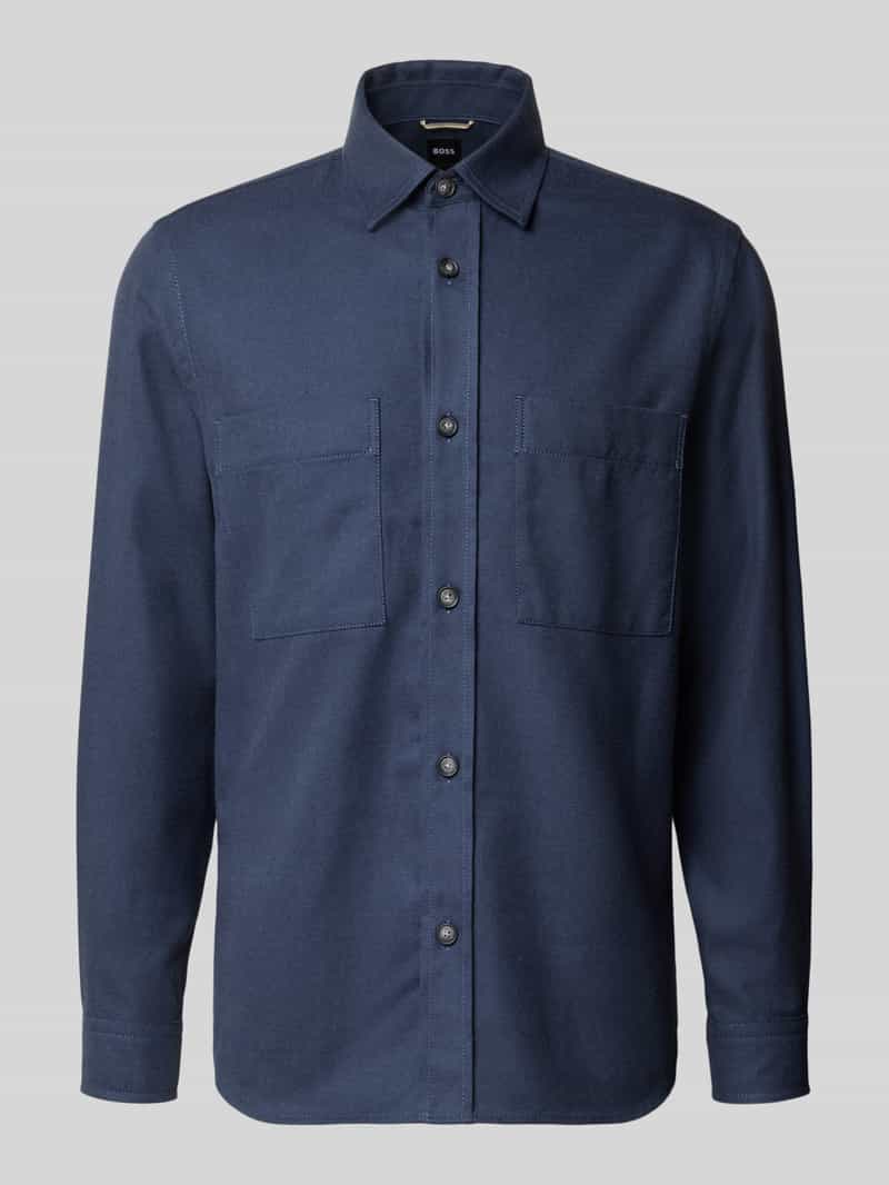 relaxed fit vrijetijdsoverhemd van mix van katoen en lyocell model 'OWEN'
