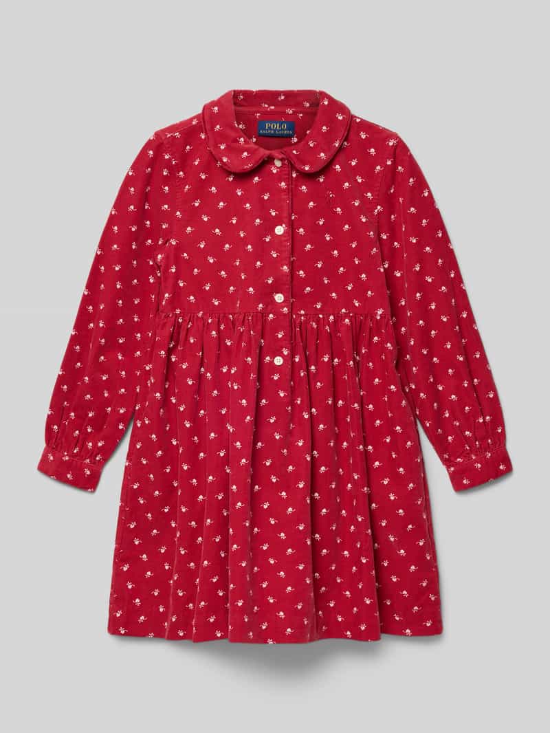 Polo Ralph Lauren Kids Overhemdjurk van fijne corduroy met platte kraag