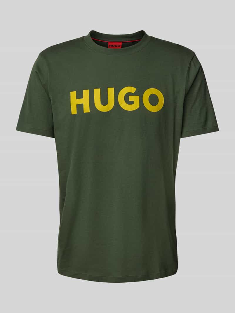 HUGO T-shirt met labelprint model 'DULIVIO'