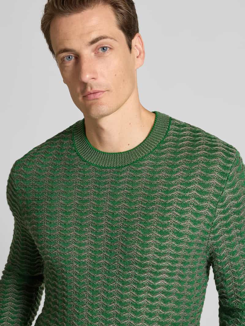 Armani Exchange Wollen pullover met structuurmotief