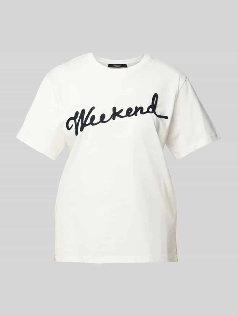 Weekend Max Mara T-shirt met labelstitching model 'OLGA'