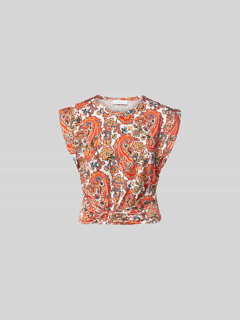 T-shirt met rimpelingen