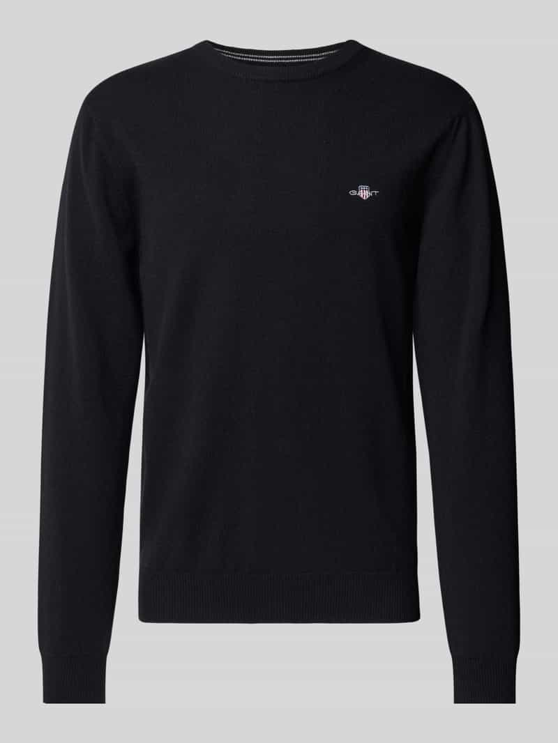 Gant Trui Soft Superfine Italian Lambswool Crew Neck Zwart / male