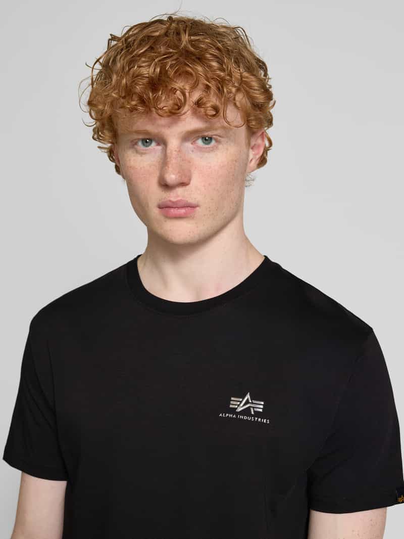 alpha industries T-shirt met labelprint en ronde hals