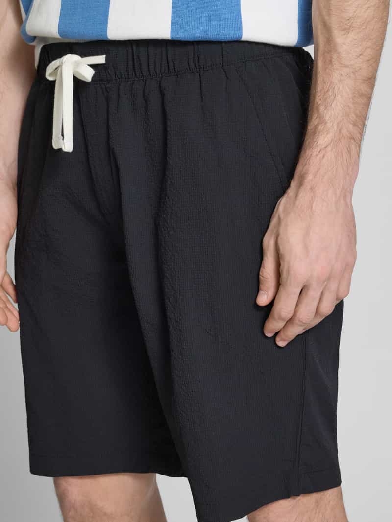 MCNEAL Korte regular fit broek met structuurmotief