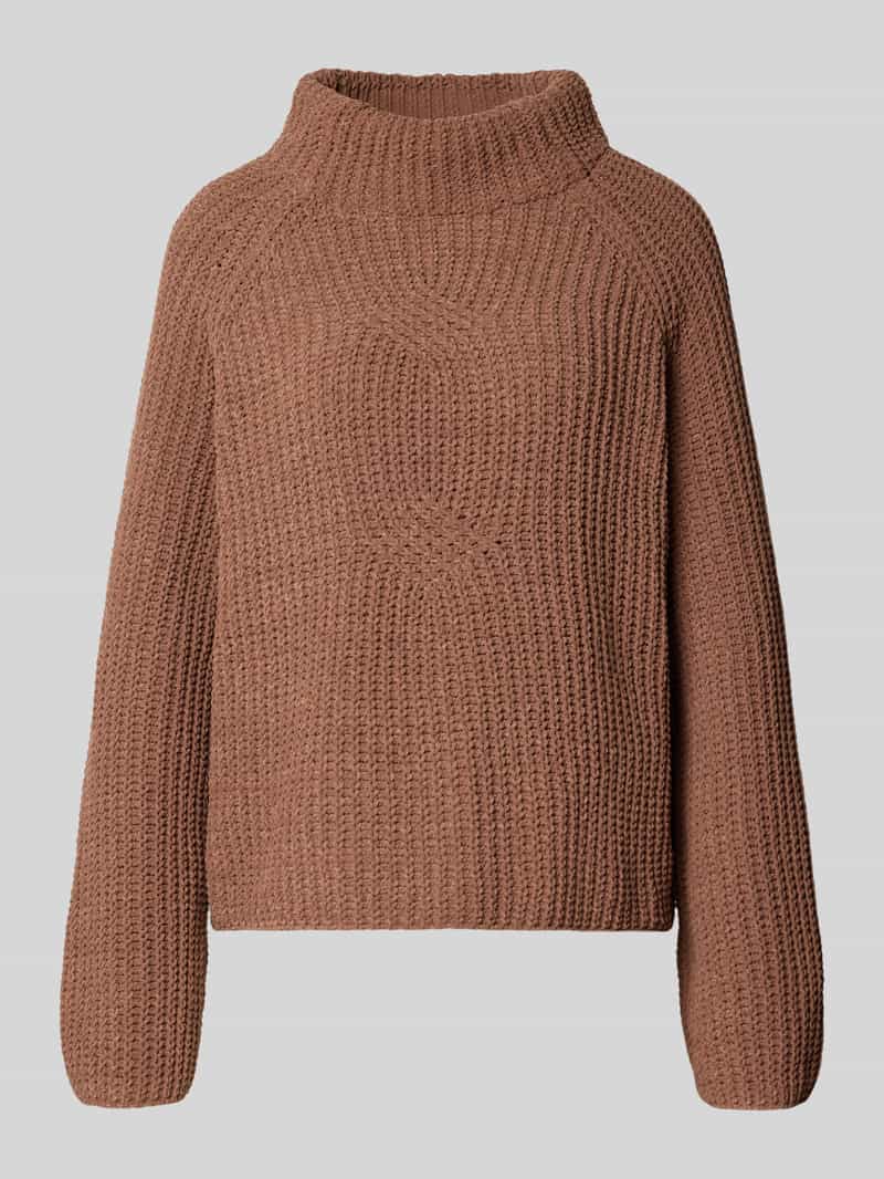 Monari relaxed fit gebreide pullover met opstaande kraag