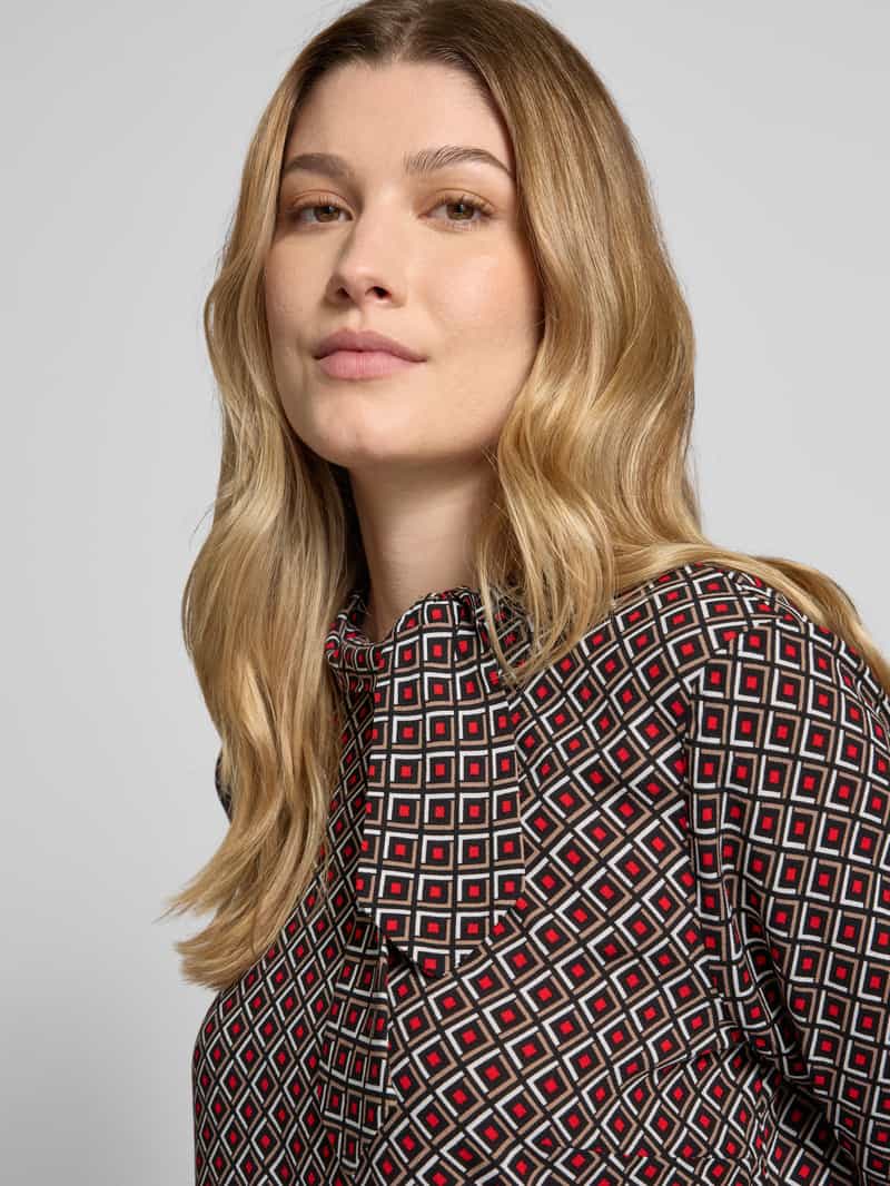 Christian Berg Woman Regular fit blouse van viscose met strikdetail