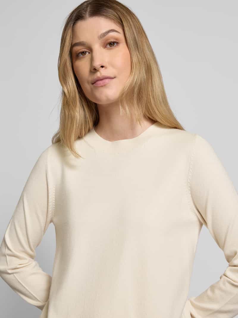 s.Oliver RED LABEL Regular fit gebreide pullover van viscosemix met ribboorden