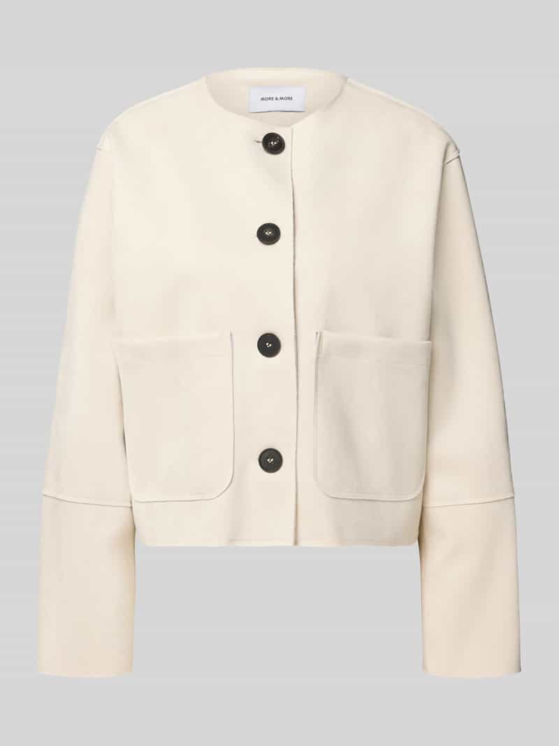 MORE & MORE Relaxed fit blazer met ronde hals