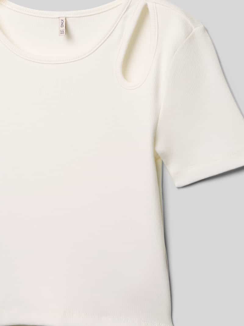 Only Slim fit T-shirt van katoenmix model 'NESSA LIFE'