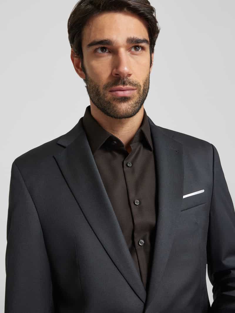 Jake*s Slim fit zakelijk overhemd met kentkraag