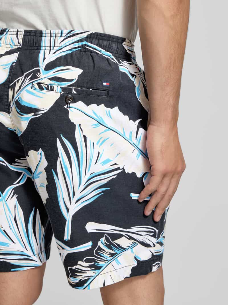 Tommy Hilfiger Regular fit bermuda met all-over motief