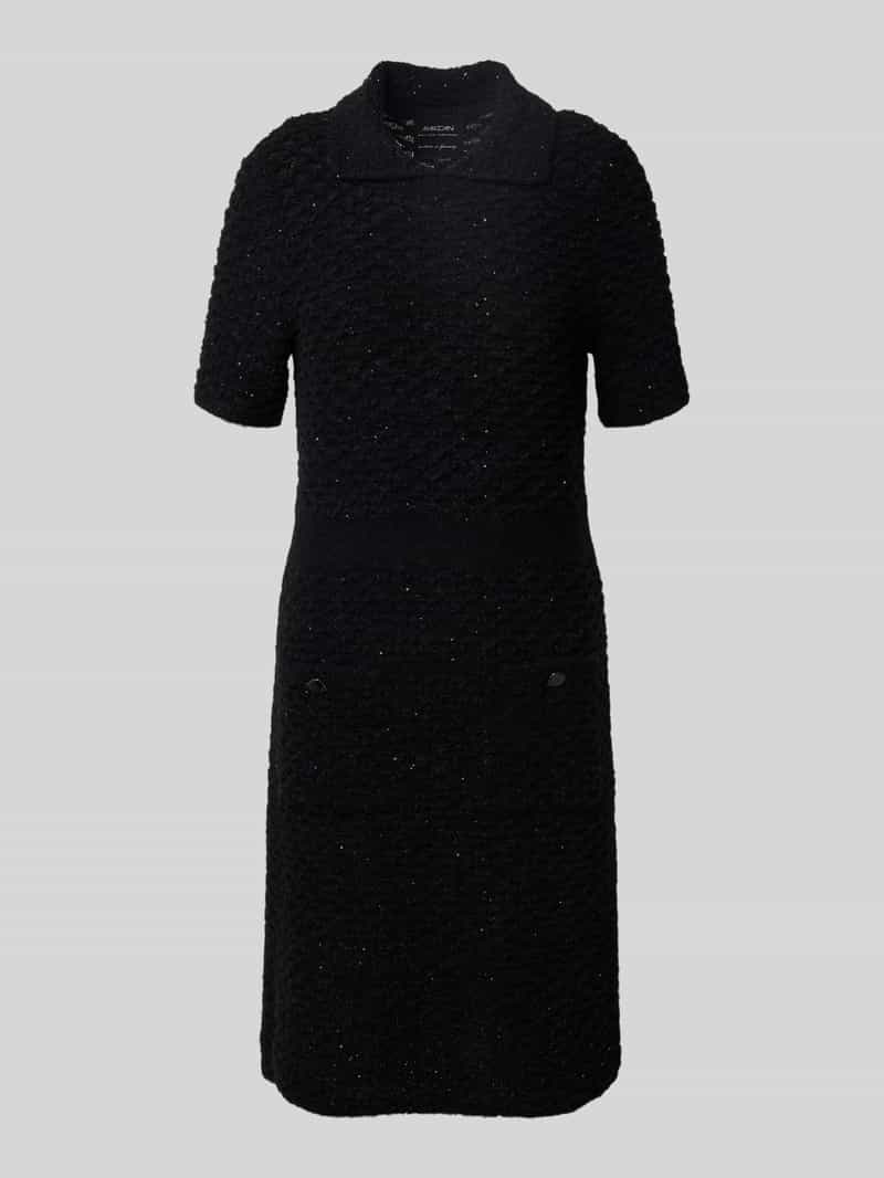 Marc Cain Knielange jurk met alpaca en pailletten