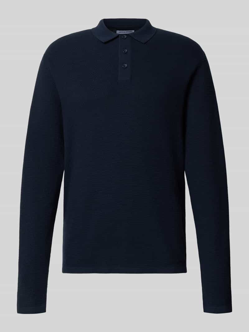Jack & Jones Gebreide trui JJEGEORGE KNIT POLO LS SN
