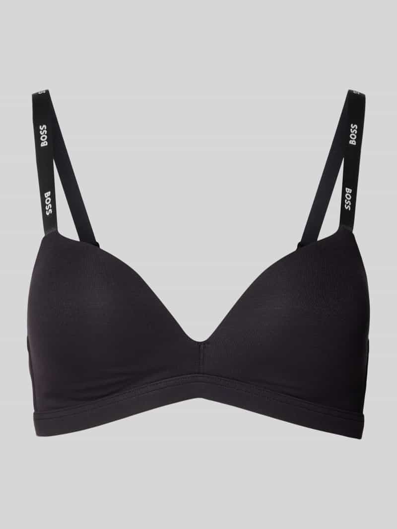 Boss Triangelbeha met labeldetail