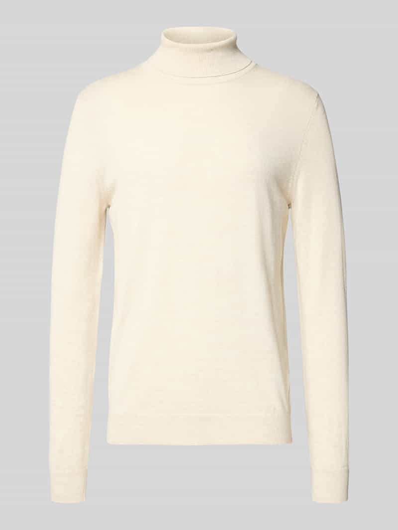 Pullover van wolmix met col