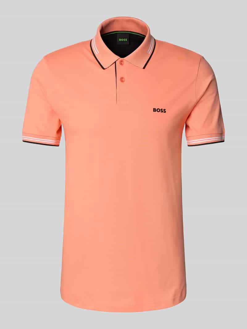 BOSS Green Poloshirt met labeldetail model 'Paul'