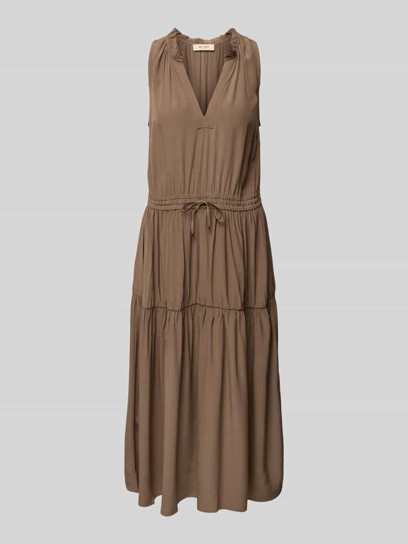 MOS MOSH Maxi-jurk met tuniekkraag model 'Sabri'