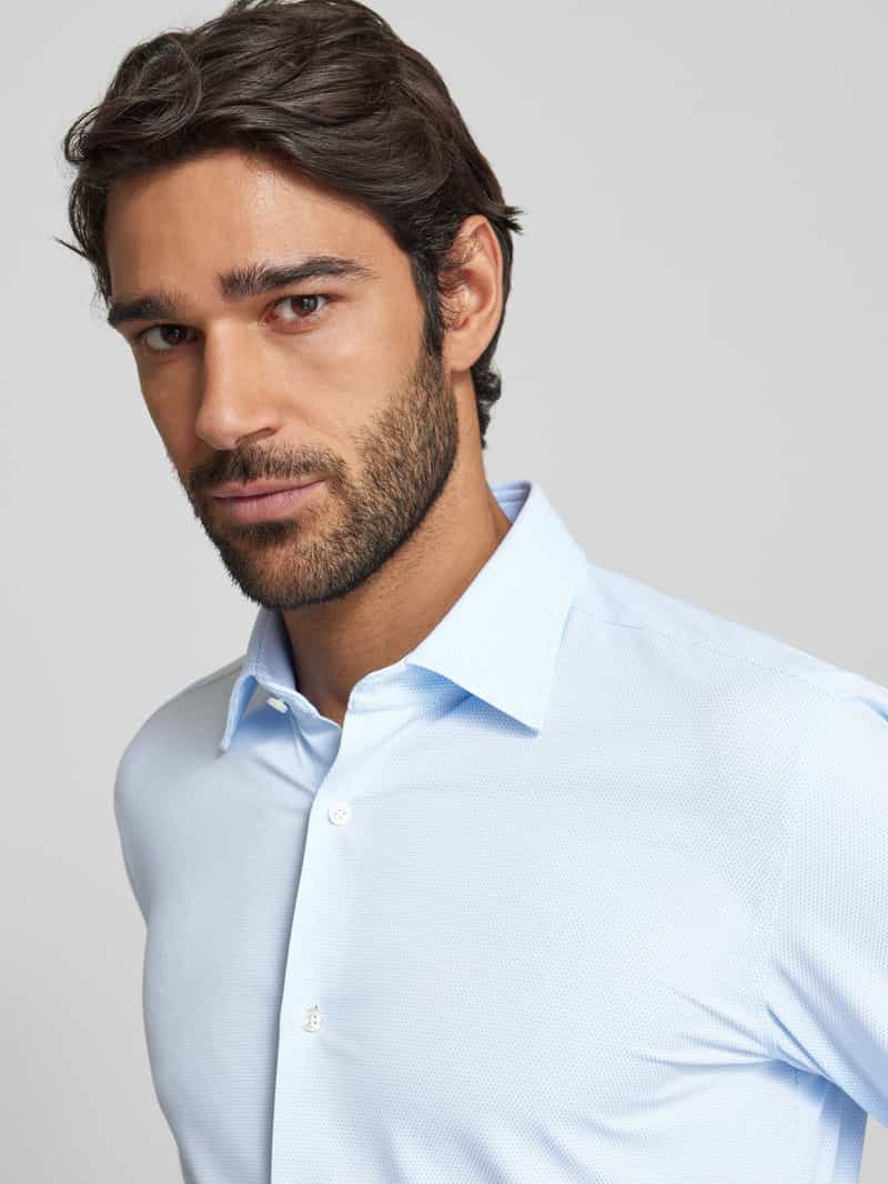 Boss Slim fit zakelijk overhemd met kentkraag model 'Hank'