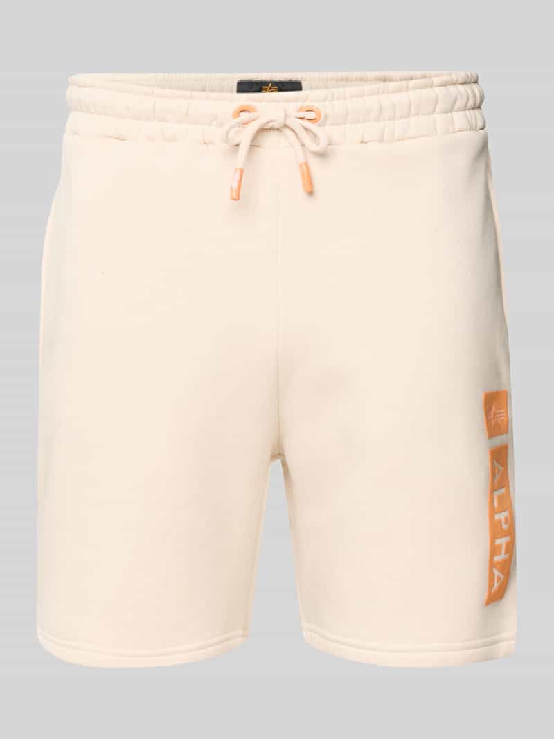 alpha industries Sweatshorts met elastische band en tunnelkoord