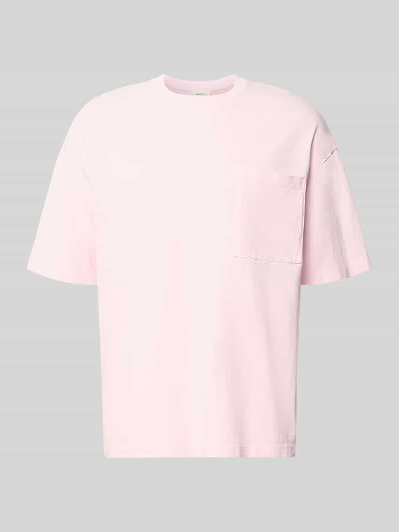 American vintage T-shirt van puur katoen met borstzak model 'AFOMA'