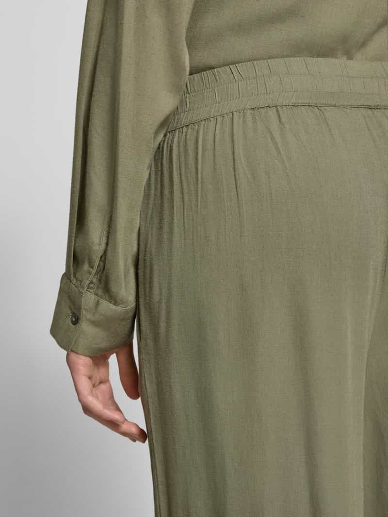 Pieces Loose fit culotte van een mix van viscose en linnen model 'PIA'