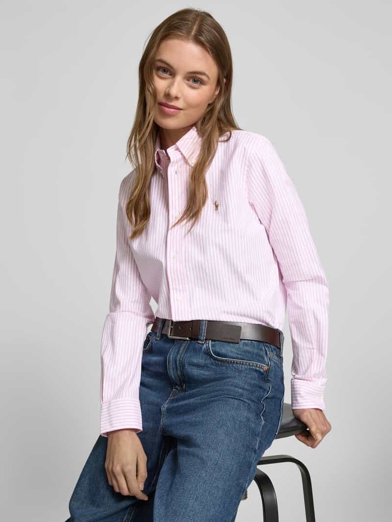 Polo Ralph Lauren Slim fit overhemdblouse met logostitching