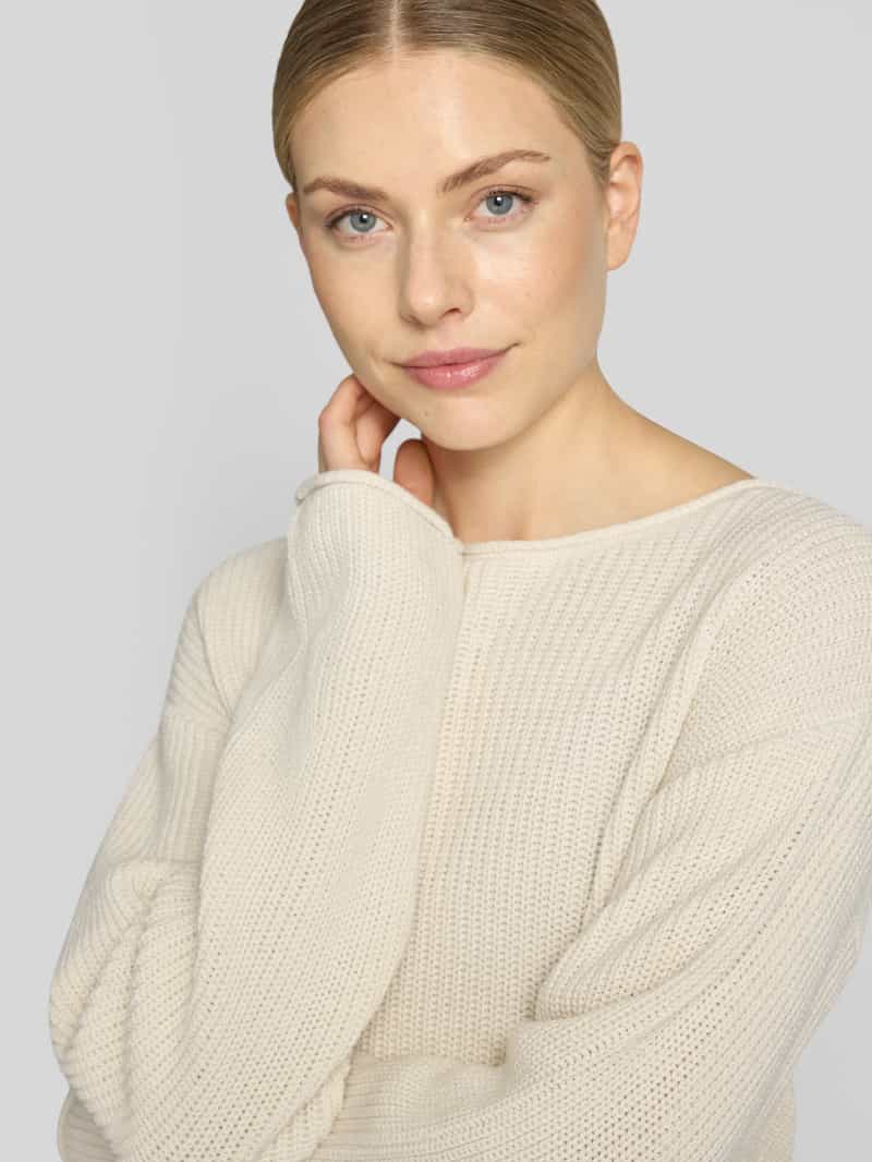 S.Oliver relaxed fit gebreide pullover van katoenmix ecru, foto 4