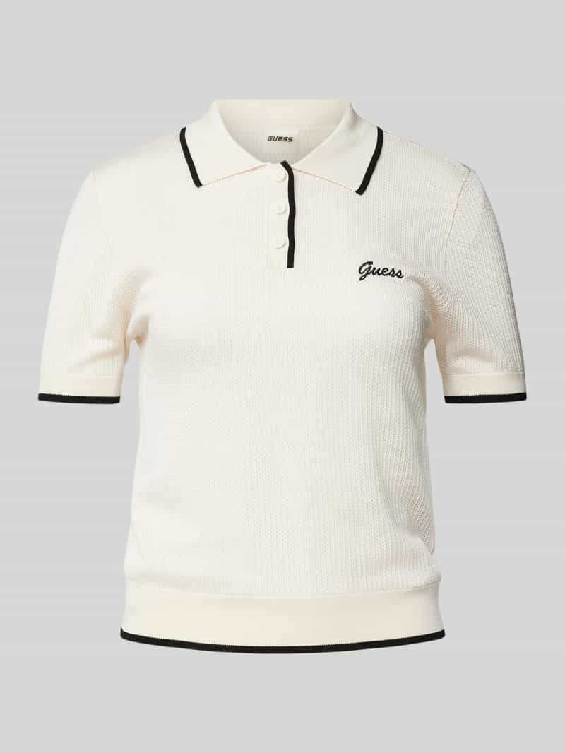 Guess Activewear Regular fit poloshirt met structuurmotief