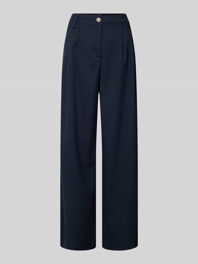 Stefanel Wide fit stoffen broek met viscose model 'Slouchy'
