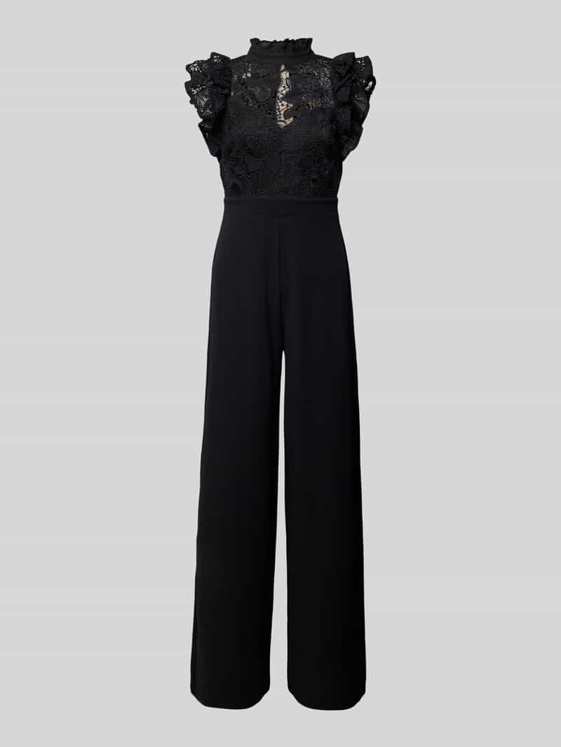 Lipsy Regular fit jumpsuit met gebloemd kant
