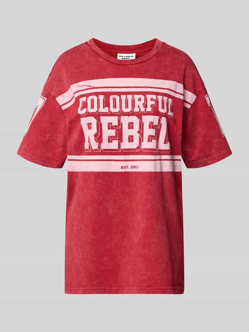 Colourful Rebel T-shirt met labelprint
