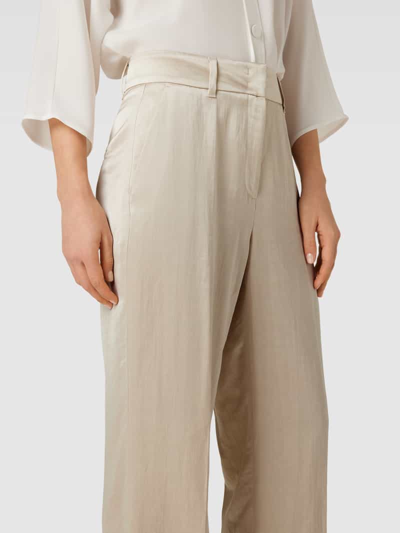 CAMBIO Straight leg stoffen broek met persplooien model 'AMELIE'