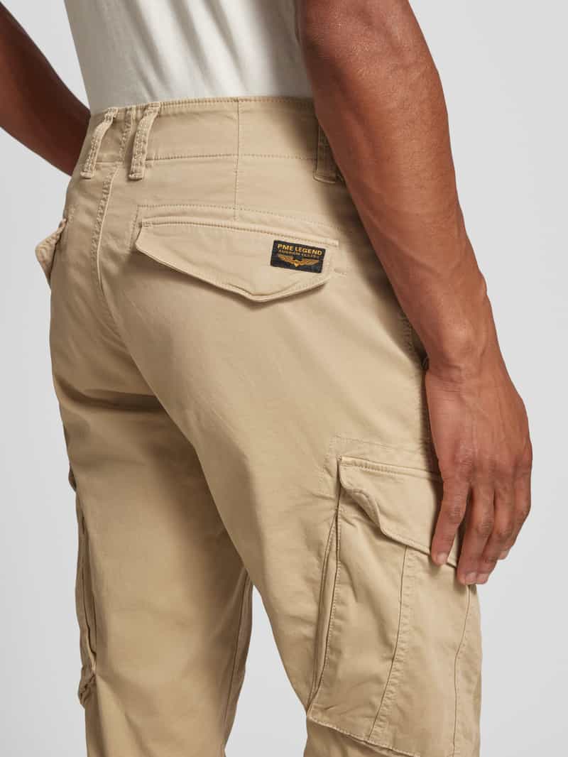 PME Legend Tapered fit cargobroek met labelprint model 'NORDROP'