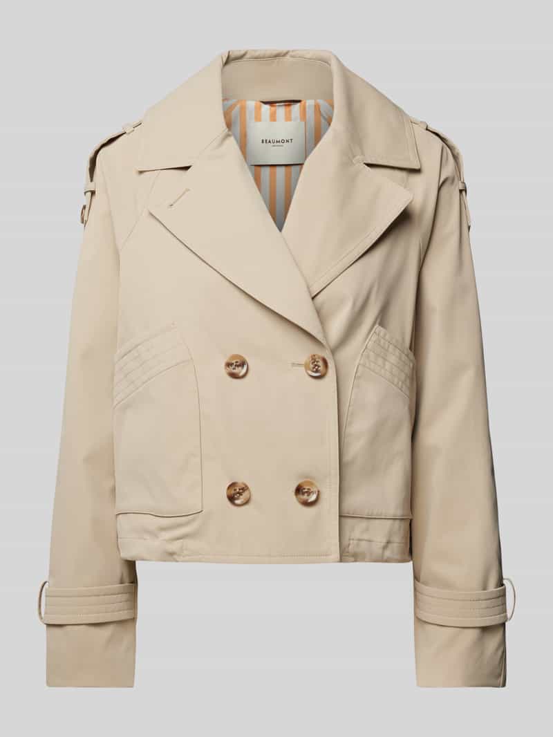 Beaumont Amsterdam Trenchcoat met opgestikte zakken model 'GRACY'