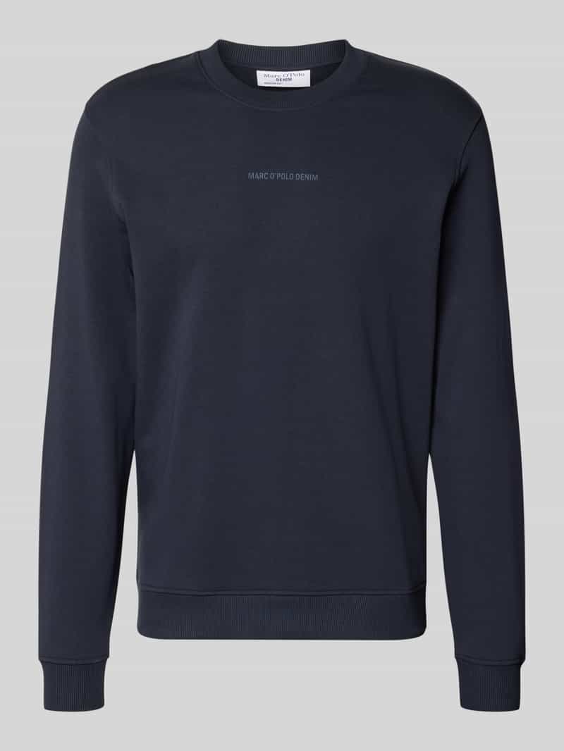 Marc O'Polo DENIM Regular Fit Sweatshirt aus reiner Baumwolle in Marine, Größe L 2098807L