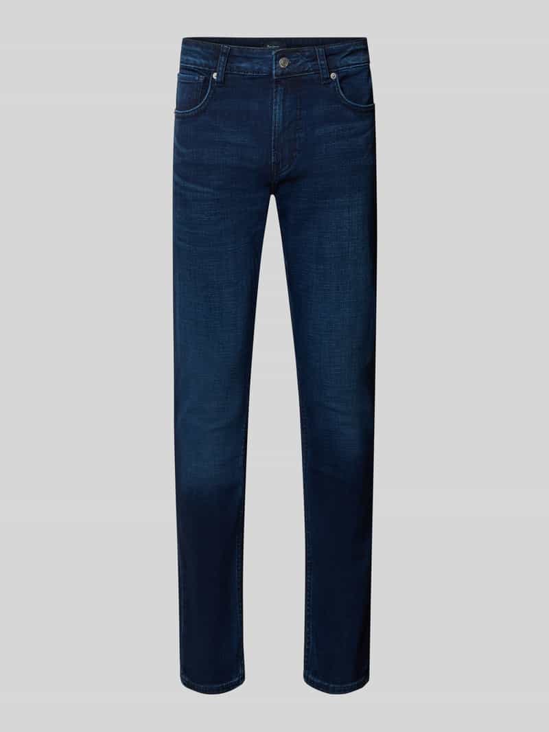 tapered fit jeans van katoenmix model 'Stanley'